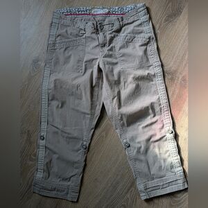 4/$10 ✨ Adventura Women's Casual Tan Cargo‎ Capri Pants Utility Y2K